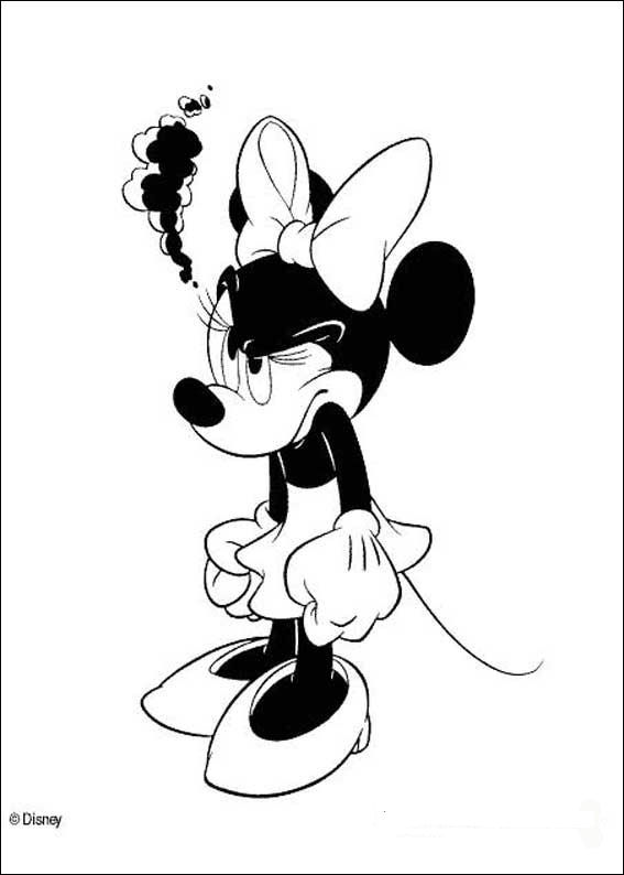 Plansa de colorat cu Minnie Mouse 7 34
